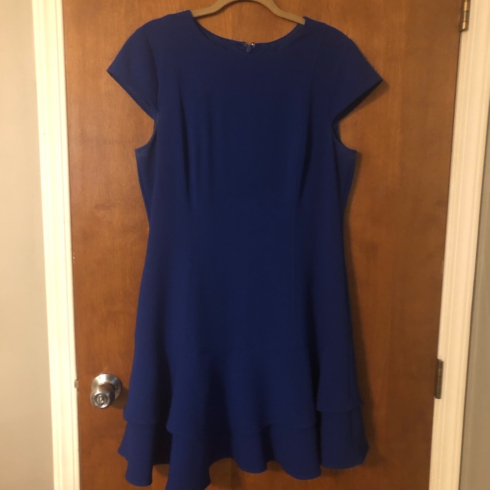 Bright blue cocktail dress size 14